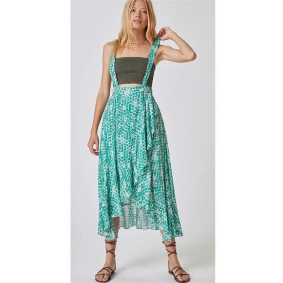 SUNCOO Dresses & Skirts - Green Patterned Women's Skirt